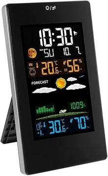 SHANBOYU Wireless Weather Station Indoor Outdoor Weather Forecaster with Digital Thermometer Hygrometer with Alarm Clock