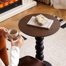Chicken Couch End Table Vintage Solid Wood Living Room Balcony Round Side Table Furniture, Suitable for Living Room Bedroom Etc Corner Tables for Living Room