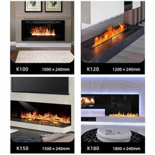 TBLOTYD Decorative Fireplace 3D Water Steam Fireplace, Built-in Electric Fireplace, Atomizing Fireplace with LCD Touch Screen, Remote Control and Timer,XL