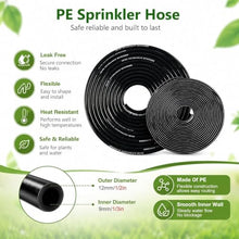 Drip Irrigation Kit Automatic Garden Watering System with Irrigation Drippers & Double Adjustable Misting Nozzles, Weatherproof & Construction(120m/393.6ft)