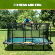 JumpKing Pro-Series 10'x16' Rectangle Trampoline with Enclosure Black/Orange