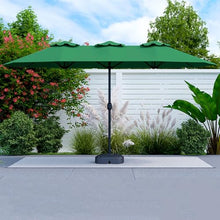 GYYDXXFC Outdoor Sunshade Umbrella, Patio Umbrella with Base, Windproof Three-Headed Umbrella, Outdoor Table Umbrella, for Patio Garden Backyard(Green,Large Base)