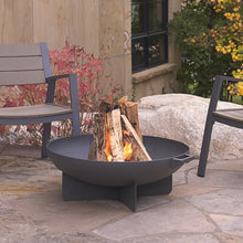 Real Flame Anson 36” Round Patio Wood Burning Outdoor Fire Pit, Heavy-Gauge Steel Fire Pit for Backyard, Porch, Deck, Camping. Includes Spark Screen, Poker, Log Grate and Storage Cover.