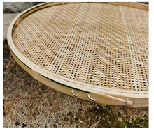 Ding&ng Farm Bamboo, Bamboo Basket, Bamboo Plaque, Household Bamboo Sieve, Hand-Made Wall Decoration, Dry Bamboo basket-67 cm