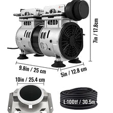Pond Aerator Lake Pond Aeration Kit w/ 1/2 H-P Pump 100' Tube 10" Diffuser Pond & Fountain Pumps Ponds & Water Features(0.75HP)