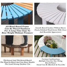BXKCFYBSQ Tree Bench Surround,Semi-Circular Garden Seat,Outdoor Park Patio Chair,Decorative Curved Wood Strip Splicing,Free Combination of Shapes(Color2)
