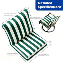 Cafusedd Lawn and Garden Patio Cushions Striped 21×21, Fixed Straps Fade-Resistant Patio Cushion, Outdoor Chair Cushions for Kitchen, Bar Indoor and Outdoor(Light Blue,21x21''/6-Set)