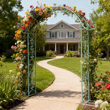 Sungmor Metal Garden Arbor, 92.5in High x 11.8in Wide,Elegant Green Archway