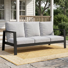 Wisteria Lane Aluminum Outdoor Couch, Patio Sofa with 5" Thick Cushions