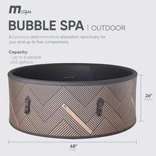 M Spa Mono 6 Person Round Hot Tub 138 Jet Wi-Fi Controlled Champaign Gold