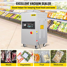 VEVOR Chamber Vacuum Sealer 600W for Wet Foods, Meats & Marinades Silver