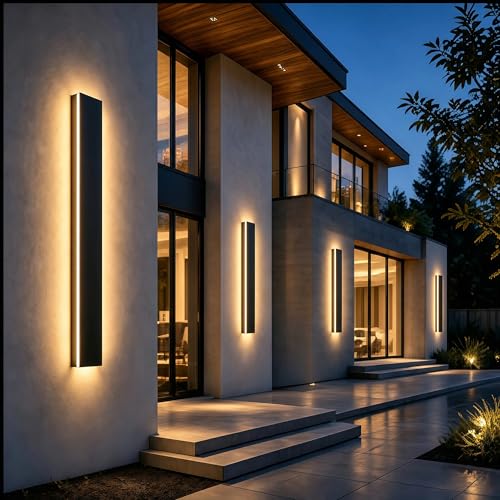 ZEOMLON 2 Pack 70in Outdoor Wall Light, 4.33in Wide LED Exterior Sconce