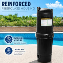 XtremepowerUS Swimming Pool Cartridge Filter, High Flow Filter System for In-Ground & Above Ground Pools & Spas, 2-Inch Ports, Heavy-Duty Pool Water Filtration (175 SF)