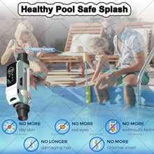 Oiyekntd Smart Saltwater System with Digital Panel App Remote Control & Titanium Plate Self-Cleaning WiFi Salt Chlorine Generator for Swimming Pools 140M³/28g/h