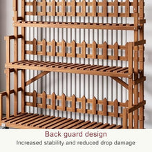 Adjustable Wood Plant Stand, 3-Tier Staggered Ladder Shelf For Outdoor