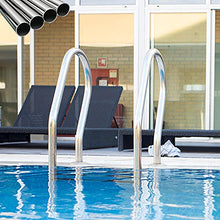 Swimming Pool Ladder Thickened 304 Stainless Steel Water Park Ladder Swimming Pool handrail Climbing Ladder with 3 Layers of Non-Slip Ladder Without Embedded/Silver / 57×38×163cm (Silver 57×
