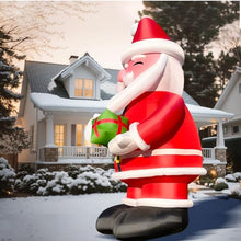 OZIS Giant 14.5Ft Inflatable Santa Claus with Gift Red