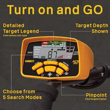 Garrett ACE 300 Metal Detector Bundle – Made in the USA - Digital Target ID, Iron Resolution, Adjustable Frequency, Includes Pro-Pointer AT & Searchcoil Cover