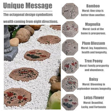 Elitix Stepping Garden Stone Garden Flower Stepping Decorative Stone 1 Pcs/ 6pcs, Vintage Stone Door Step for Lawn Landscaping Pathway, Chinese Style Ornaments Tiles Stone(Color:1 Set)
