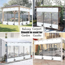 YPIOUREN Outdoor Curtains With Zipper, Transparent Waterproof Tarpaulin Curtains,Gazebo Tarpaulin Side Panel With Zipper Door, PVC Clear Waterproof Tarpaulin Side Panels, For Patio(5x20m/16.4x65.62ft)