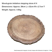 Wooden Garden Pathway, Round Garden Stepping Stones, Pack of 4, Outdoor Decorative Path Stones, Round Pavers for Landscaping and Path Creation
