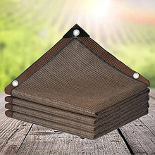 Sunblock Shade Cloth,Shade Cloth 90% Blocking Rectangular Brown Multiple Sizes Sunshade Sail with Grommets(7x7m(23 * 23ft))