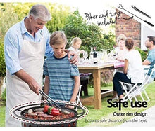Garden Fire Pit Portable Grill Barbecue Rack Outdoor Fire Pit, Multifunctional Garden Terrace Fire Bowl Heater,BBQ Grill Fire,Heat-Resistant Coating,Steel Frame for Camping Backyard