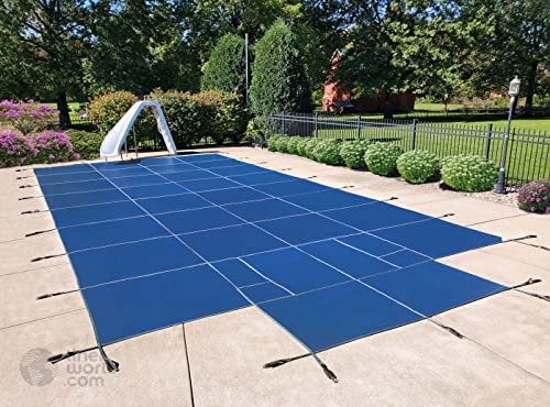 Quality Pool Products In-Ground Safety Cover 20'x40' Rectangle Radiant Blue