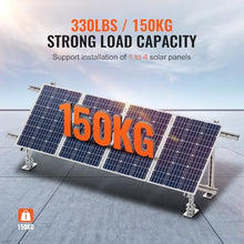VEVOR 2-Set Solar Panel Mounting Brackets, 30°-60° Adjustable Multi-Piece Brackets for 4-8pcs Panels, Carbon Steel Ground Mount Stand for Farms, RVs, Boats, Off-Grid