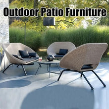 KPHYMOD Outdoor Patio Furniture 3 Piece Set, with 2 Chairs and Coffee Table for Porch, Poolside, Backyard, Balcony