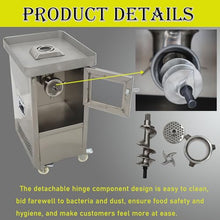 HQHAOTWU Electric Meat Grinder Stainless Steel 2200W Silver