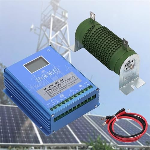 Erxewim 12V/24V/48V Smart Wind Solar Hybrid Controller, 2000W-12000W, LCD Display, MPPT Multifunctional Off Grid Wind Solar Controller, Renewable Energy Controller (12v 2000w)
