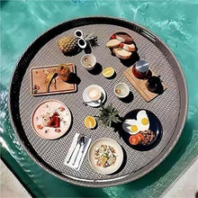 TBQATNTS Floating Pool Bar Tray, Serving Table for Pool Parties, Floating Drink Tray for Swimming Pools, Spas, and Hot Tubs,Black,80cm/31.5in