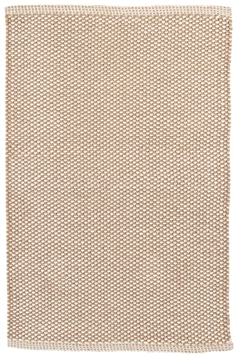 Dash & Albert Pebble Performance Area Rug 8' x 10' Neutral Solid Handwoven Washable Pebble Neutral