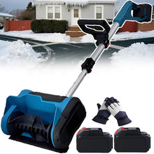 Electric Snow Blower - 600w Brushless Cordless Snow Shovel, Can Throw Snow 45° to The Left, Right & Upward,Cleaning Width 25.4cm(10in),for Winter Snow Removal (2batteries)