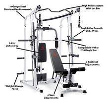 MARCY Pro Smith Cage Home Gym System White