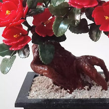 SYRIS Simulation Potted Plants Bonsai Tree Dudan Handicrafts Jade Carving Living Room Decorations Wine Cabinet Porch Decoration Jade Carving Bonsai Ornaments Fake Plant Greenery Decor for Desk