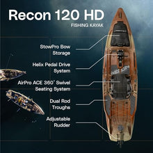 Wilderness Systems Recon 120 HD Sit on Top Fishing Kayak 12 ft Mesa Camo