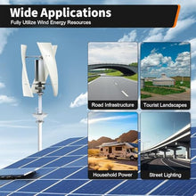 HENGJINGTR 10000W Vertical Axis Wind Turbine Generator, 12V-220V with Controller Power Generation for Solar Wind Electricity Producer Equipment,24v