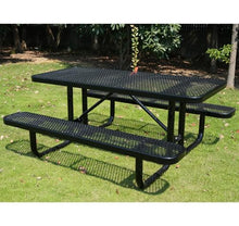 LifeYard Heavy Duty 6' Rectangular Picnic Table, Expanded Metal, Black (72" Long)