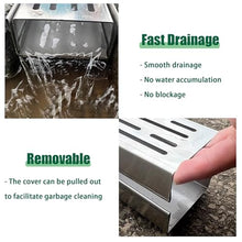 ZGLINMZ Drainage Channel 4 pcs Shower Channel Drain for Bathroom, 304 Stainless Steel Trench Drain, Channel Drains Kit Outdoor Drain Strainers, for Patio Balcony(W5cmxH5cm(2"x2"))