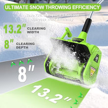 Ant-Link Electric Snow Shovel, 13.2“ 40V 4.0Ah Cordless Snow Blower, Battery Powered Snow Thrower with Directional Plate & Adjustable Front Handle, with 13.2'' Width, 8'' Depth, 26.5FT Throw Distance