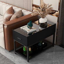 NRFJFOP Sofa Sideboard Side Table Corner Small Coffee Living Room Tempered Glass Armchair