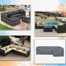 Covers & All L Shaped Couch Cover, 12 Oz Polyester, Waterproof Sofa Slipcovers, Tear & UV Proof Furniture Protector Cover with Handles & Air Pockets (Right Side Sofa, 90" x 120" x 33" x 35", Gray)