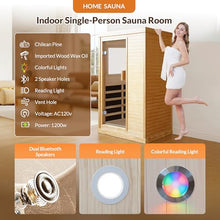 OUTEXER Infrared Sauna Home Sauna Spa Room Chilean Pine Wood 1200W 120v