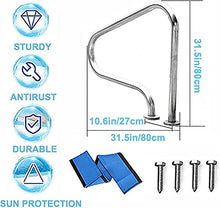 Pool Handrail Handle Grab Rails Swimming Pool Rail Pool Railing Handrail Swimming Pool Hand Rail 1Pcs,Pool Stair Rail,Perfect Handle Pool Grab Ladder for Inground Pool (Color : Thick 1.5mm)