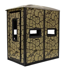 MUDDY Striker Box Blind with Elite 10 Tower, Steel Wall Construction, Cracked Mud Camo Multi