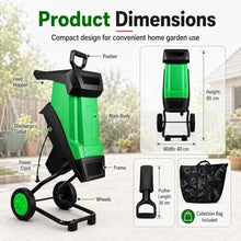 Garden Wood Shredder with 50l Bag,Electric Mulcher Chipper