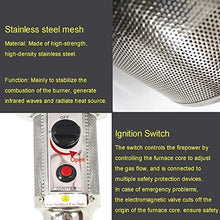 Gas Patio Heater Stainless Steel Outdoor Heaters For Home Powerful Fast Heating Safe Low Energy Radiator Energy Efficient Natural Gas-Natural Gas 225 cm (88 in) (225 cm (88in) Natural Gas)