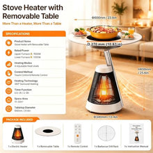 Ceramic Heater Table With Stove, Ideal For Outdoor Grilling, Hot Pot